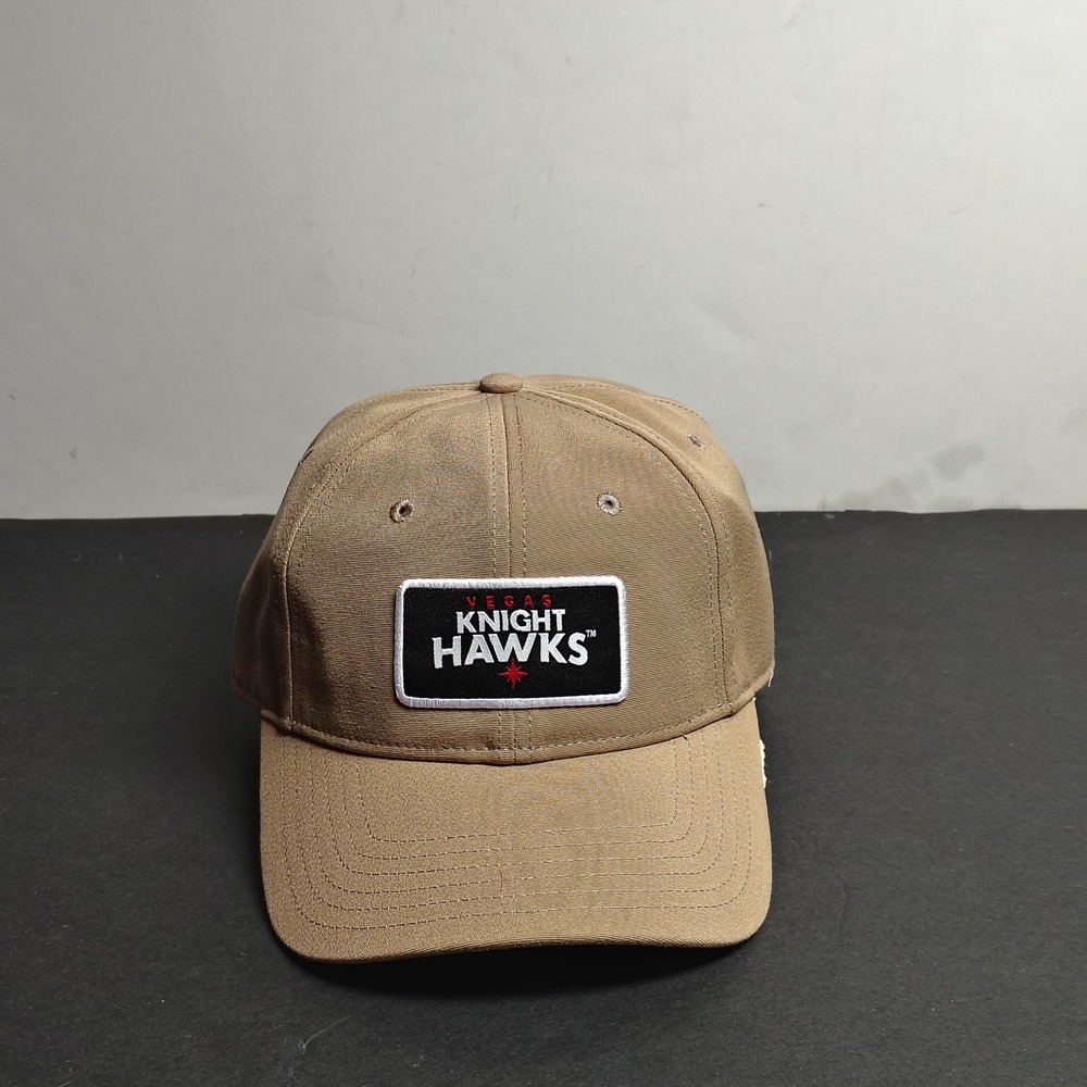 Vegas Knight Hawks Hat Cap Strapback One Size Tan Football Panel Mens